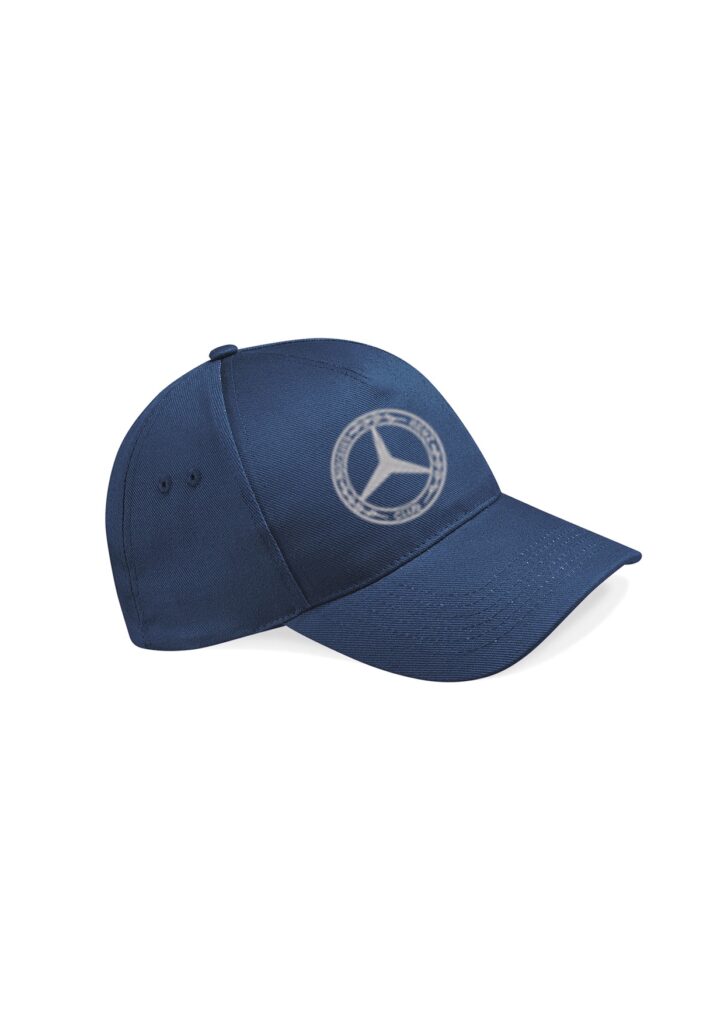 Flexfit Navy Baseball Cap With Mercedes-Benz Blue Emblem – Men's One Size, Logo Hat