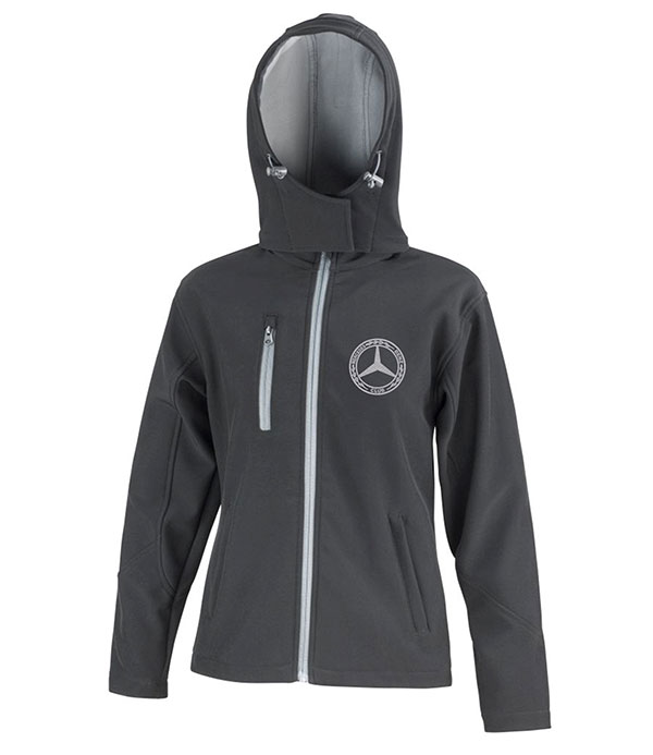 Mercedes-Benz Club Ladies Hooded Soft Shell Jacket Black