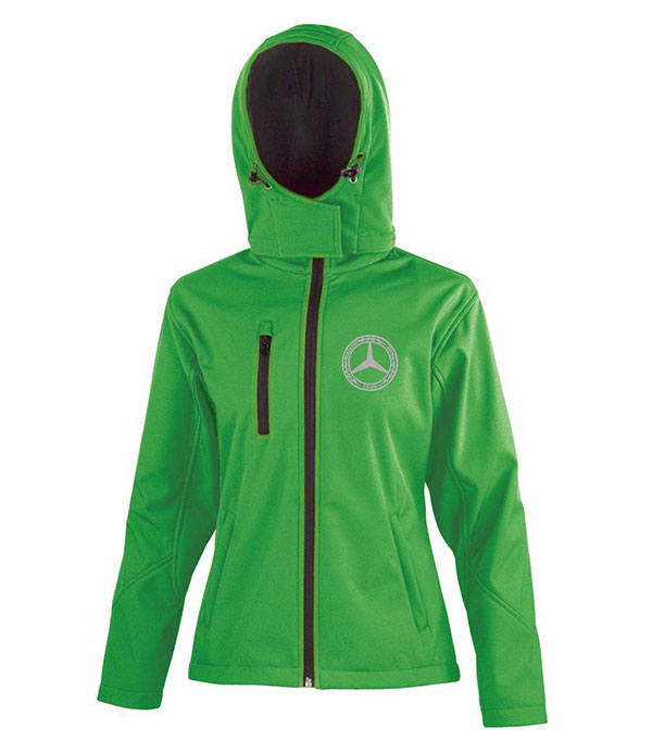 Mercedes-Benz Club Ladies Hooded Soft Shell Jacket Green