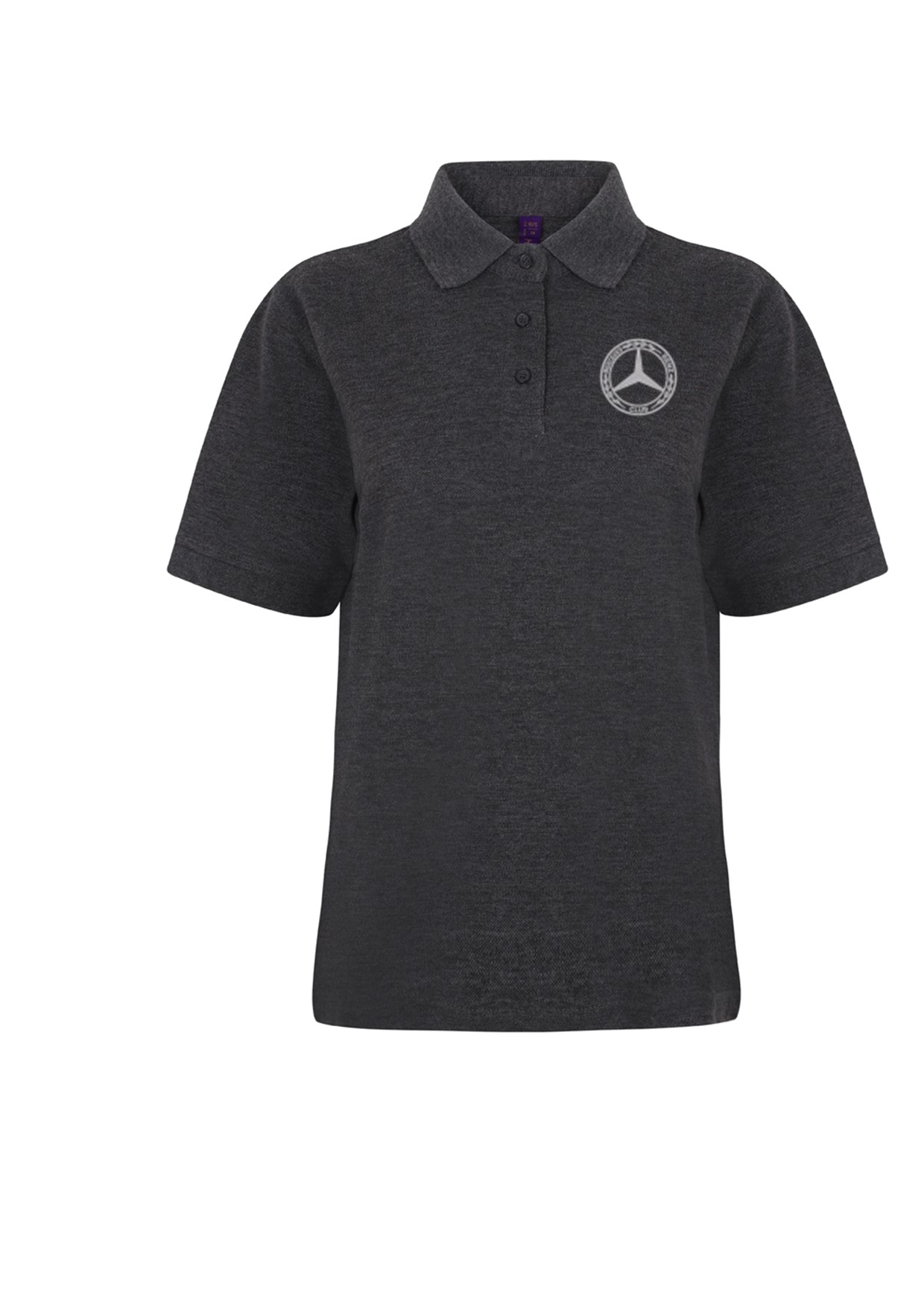 Mercedes-Benz Club Ladies Poly/Cotton Pique Polo Shirt Charcoal